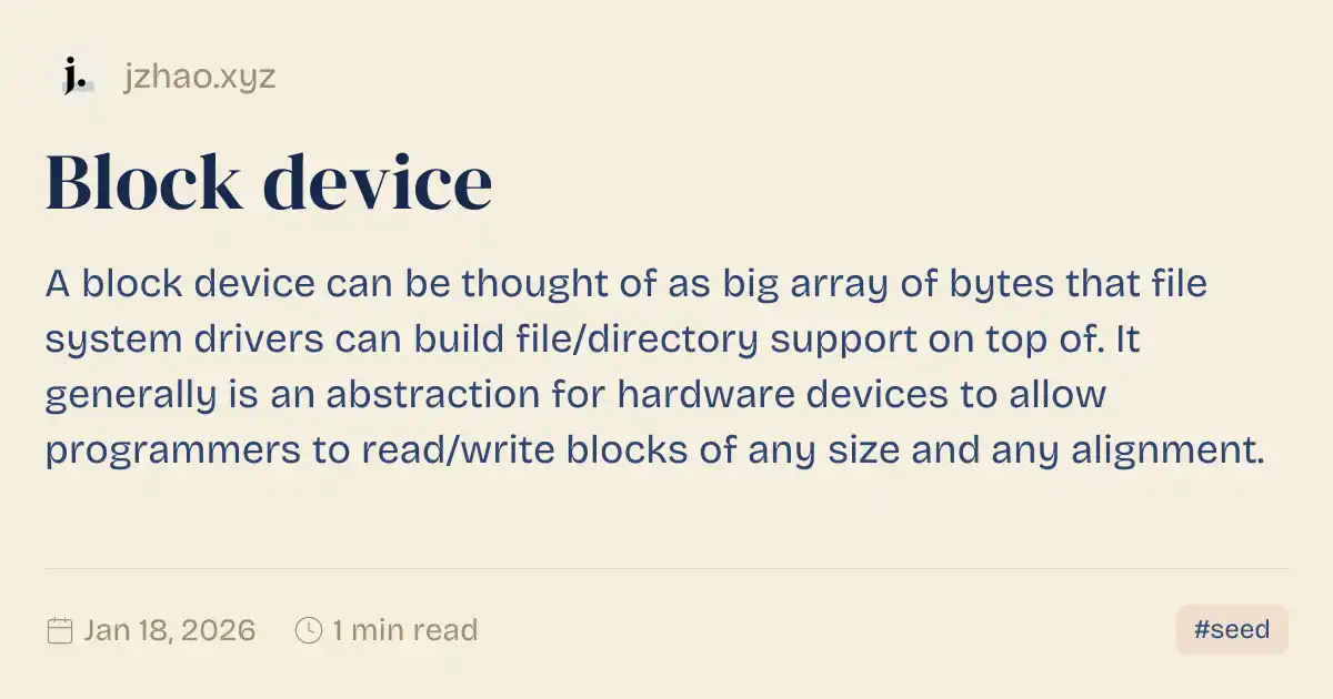 Block device
