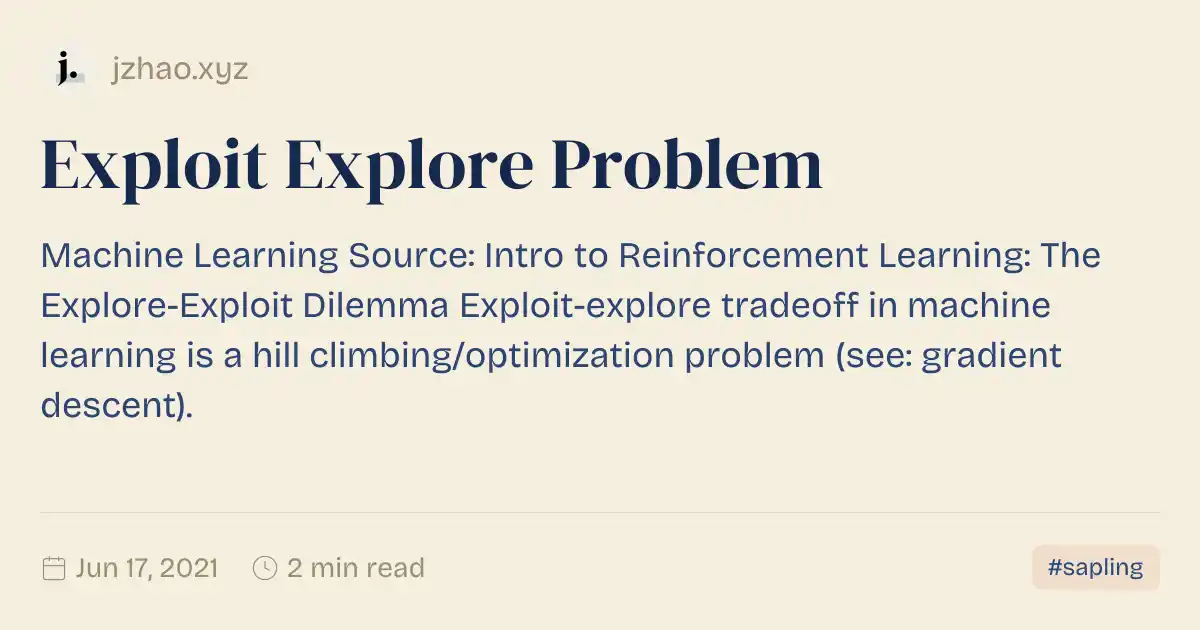 Exploit Explore Problem