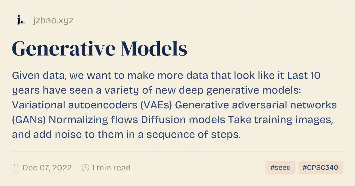 Generative Models
