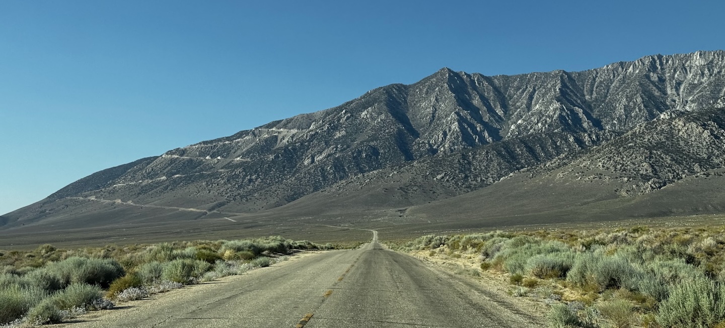 The road up to Mt. Langley